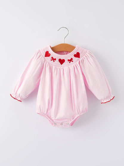 Pink Smocked Valentine Bubble