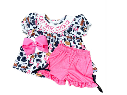 Eat Mor Chikin Girl Short Set
