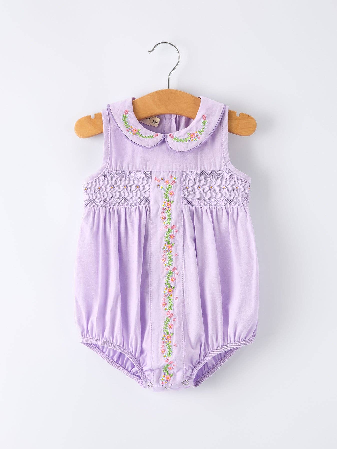 Collared Purple Floral Bubble