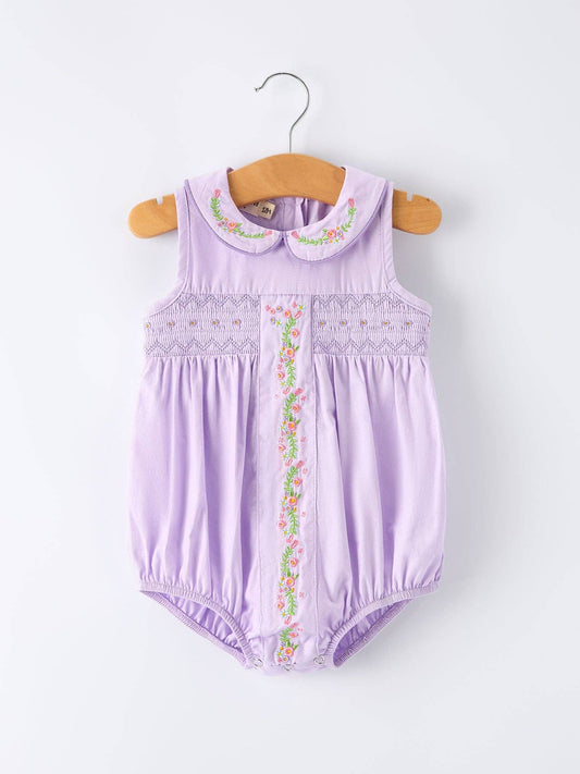 Collared Purple Floral Bubble