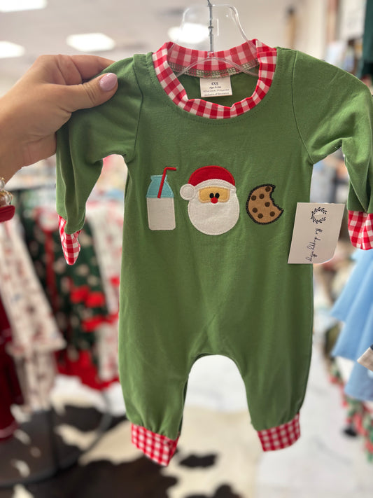 Green Cookie & Milk Romper