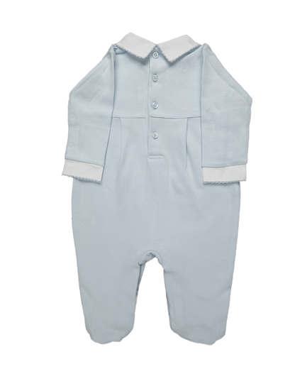 Baby Boy Airplane Luxury Jacquard Pima Cotton Jumpsuit