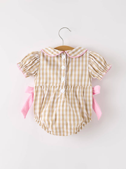 Pink Turkey Smocked Bubble