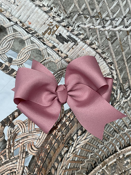 Classic Dusty Rose Hair Bow