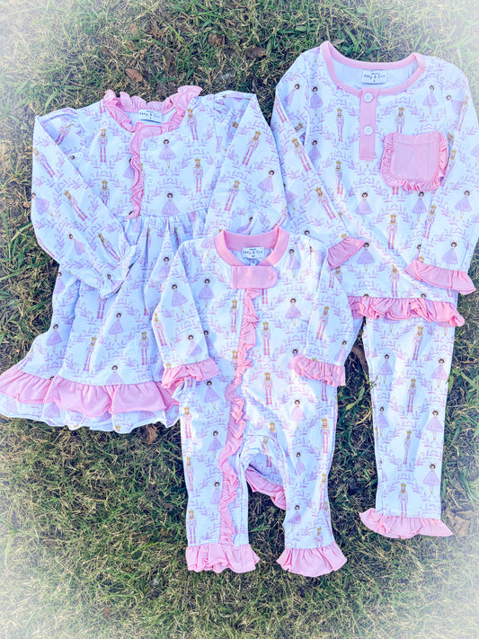 Pink Ruffle Nutcracker Pjs