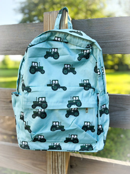 Blue Tractor Backpack