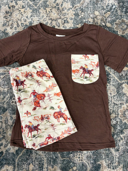 Western Cowboy Short Set