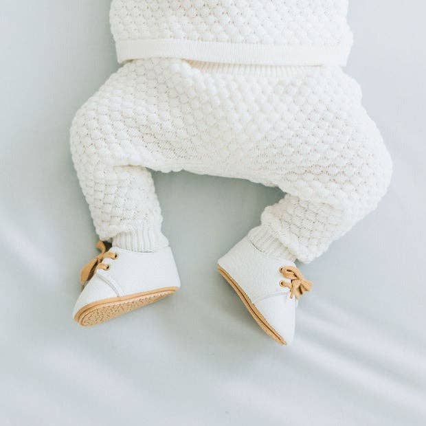Baby Boy White Vegan Leather Shoes