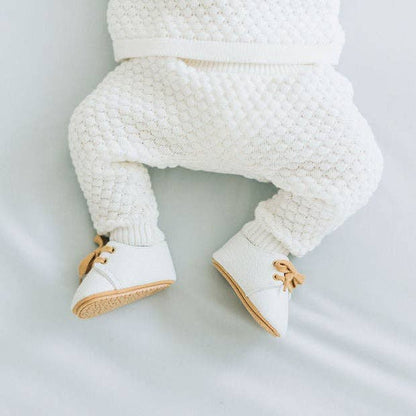 Baby Boy White Vegan Leather Shoes
