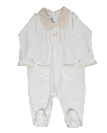 Knit Bow Pima Jumpsuit