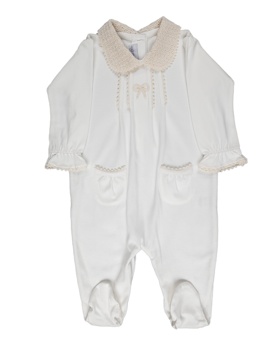 Knit Bow Pima Jumpsuit