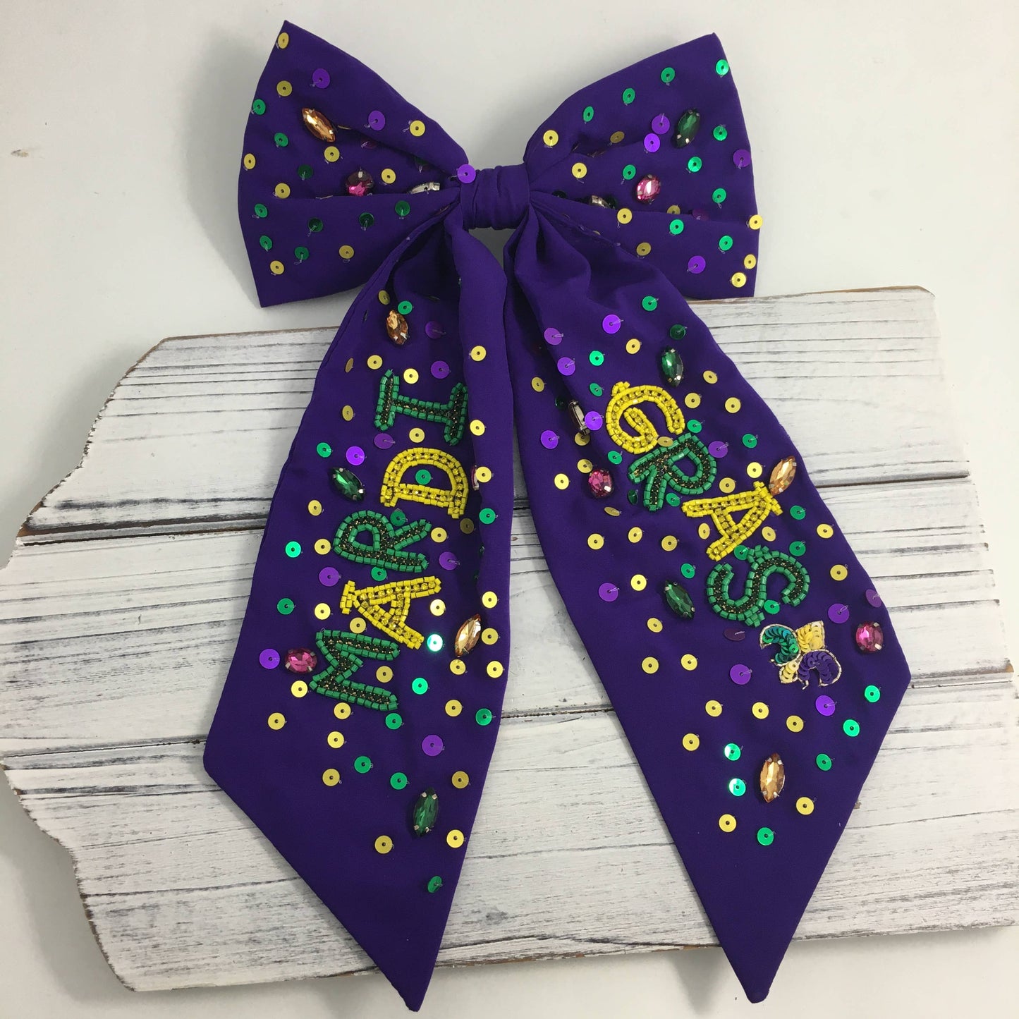 Purple Mardi Gras Bow