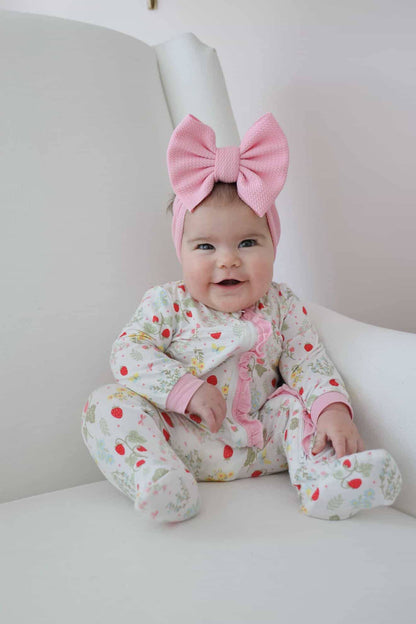 *NEW Light Pink Bullet Bow + Headwrap 