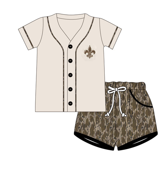 Cream Camo Football Short Set PRE•ORDER