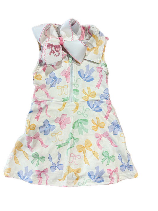 Pastel Bow Collar Active Dress
