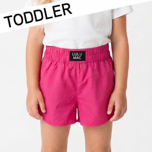 HOT PINK TODDLER LULU MAC SHORT