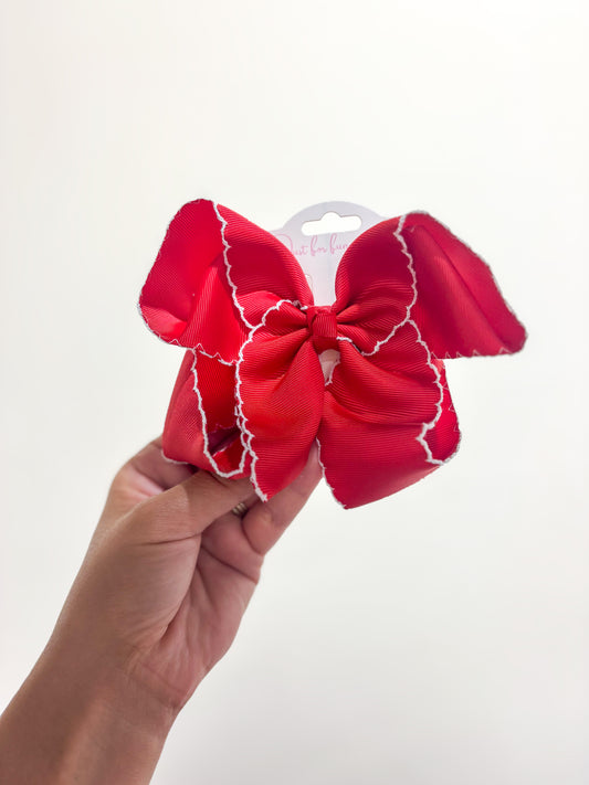 Red Moonstitch Bow
