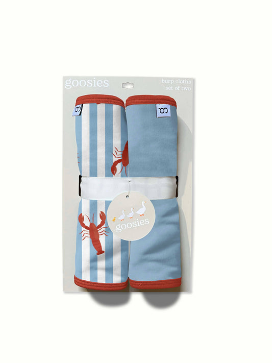 Little Pinchers Crawfish/Lobsters- Burp Cloth Set