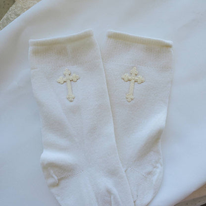 Knee high socks with cross