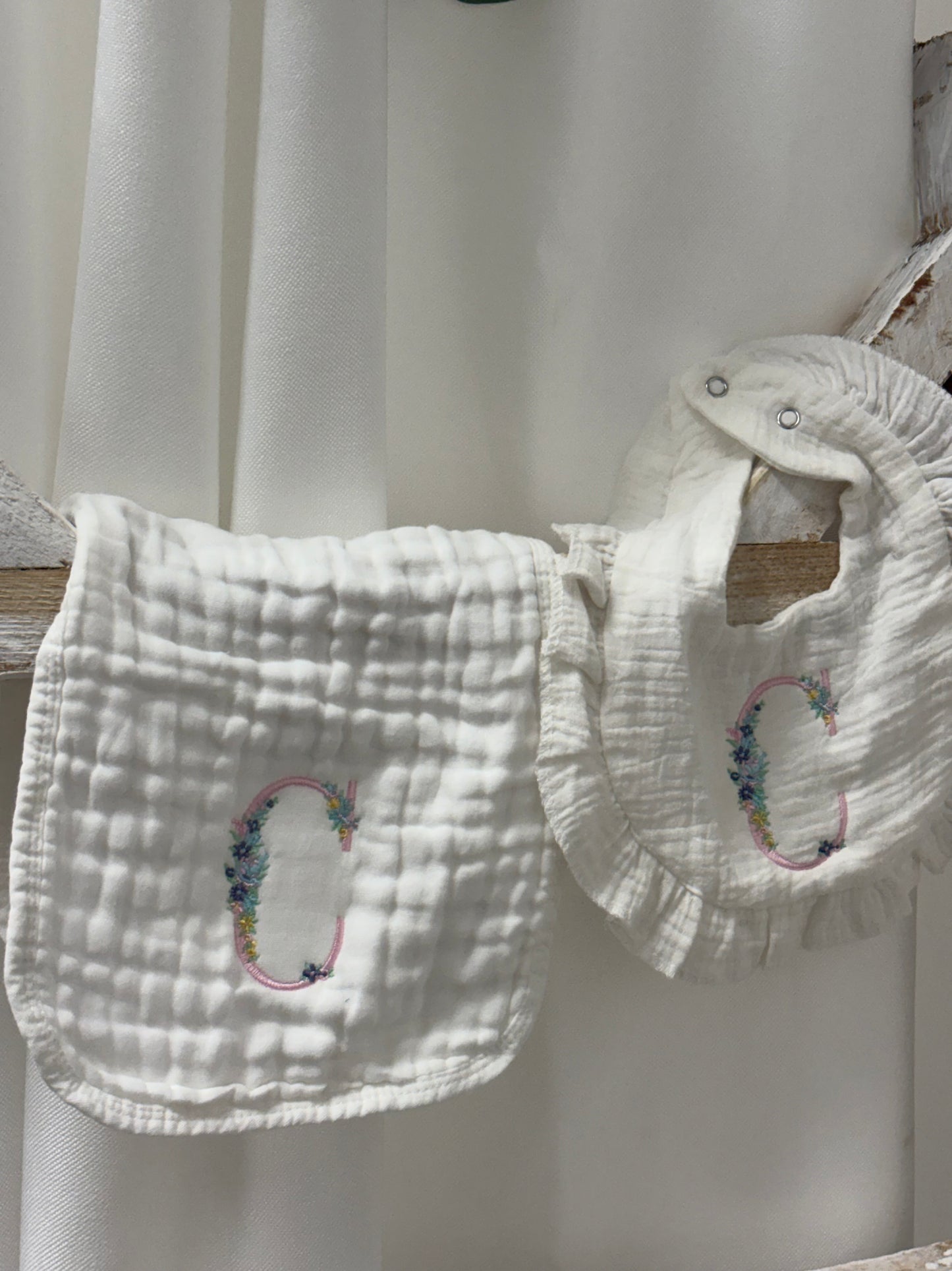 Initial Burp Cloth/Bib