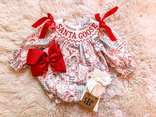 Santa Goose Smock Bubble