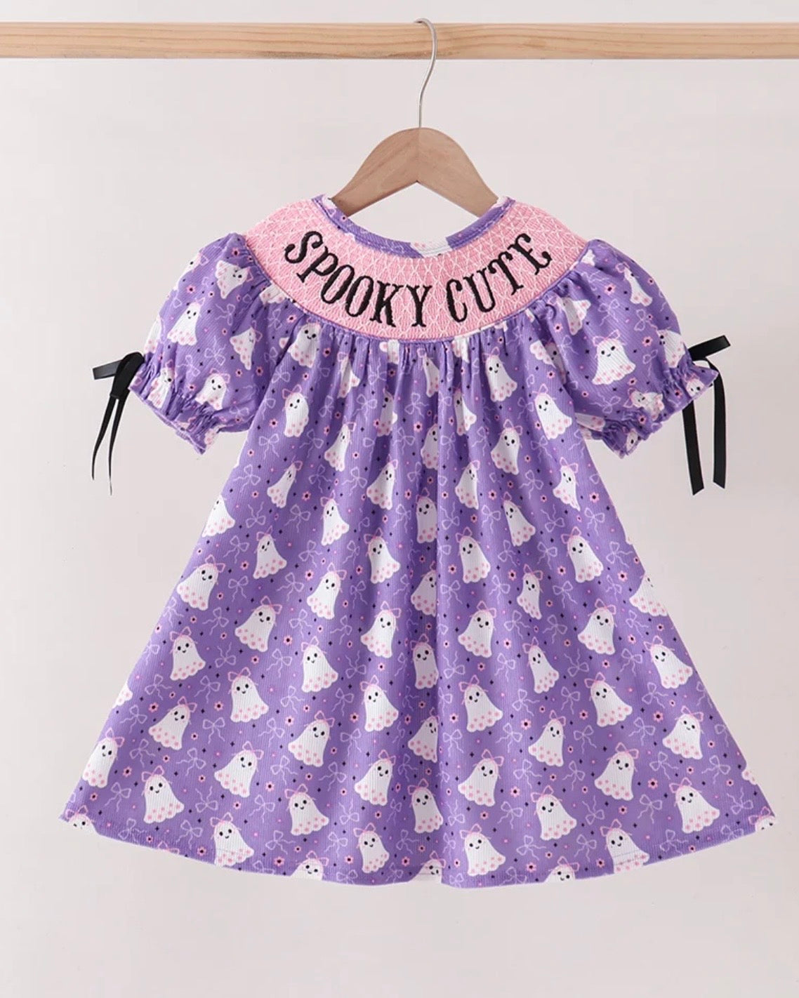 Purple Spooky Cute Smock Dress