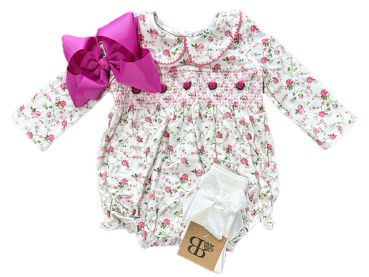 Floral Smocked Bubble