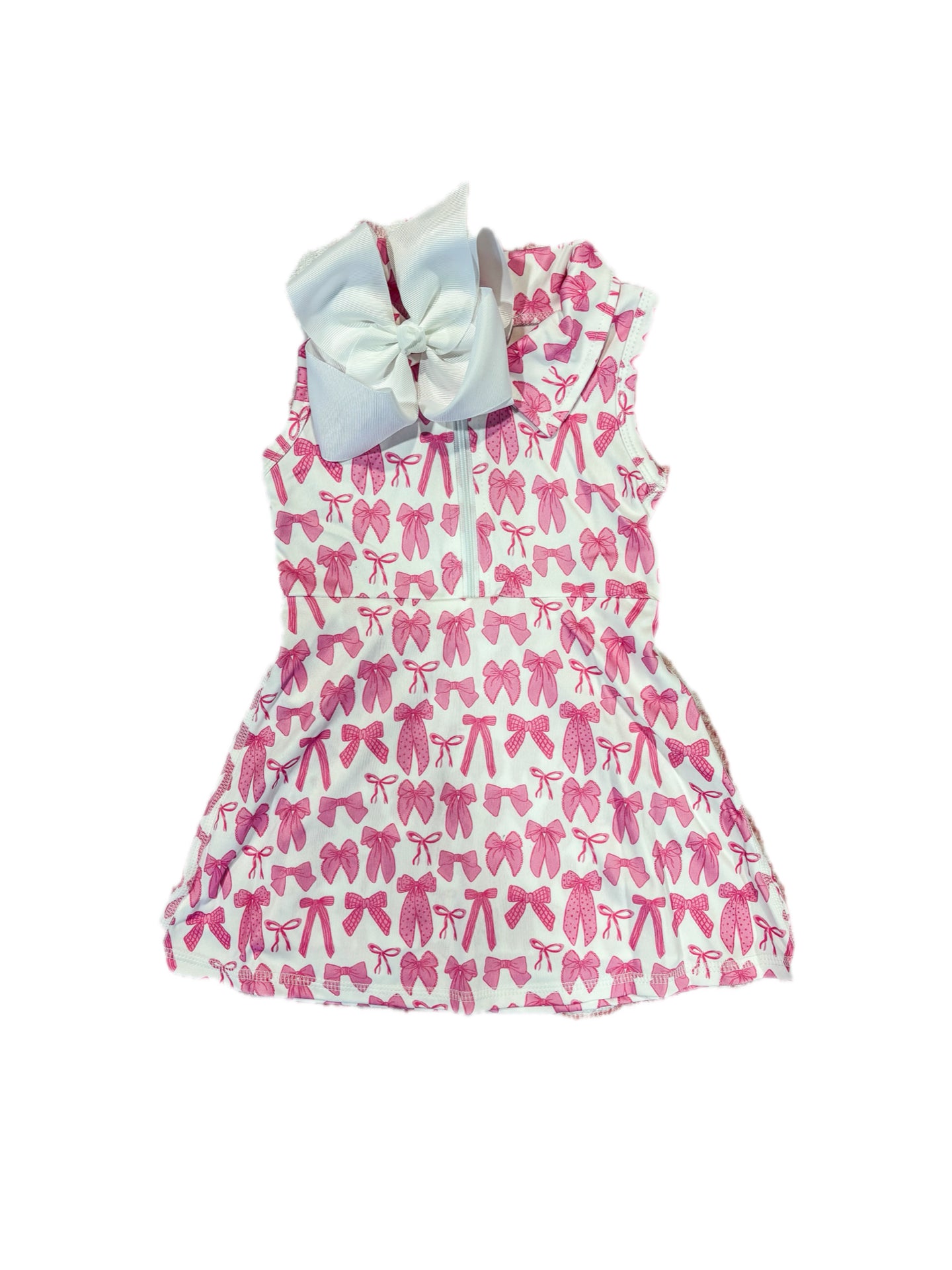 Hot Pink Bow Active Dress