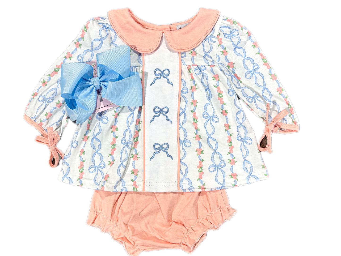 Peachy Floral Bloomer Set