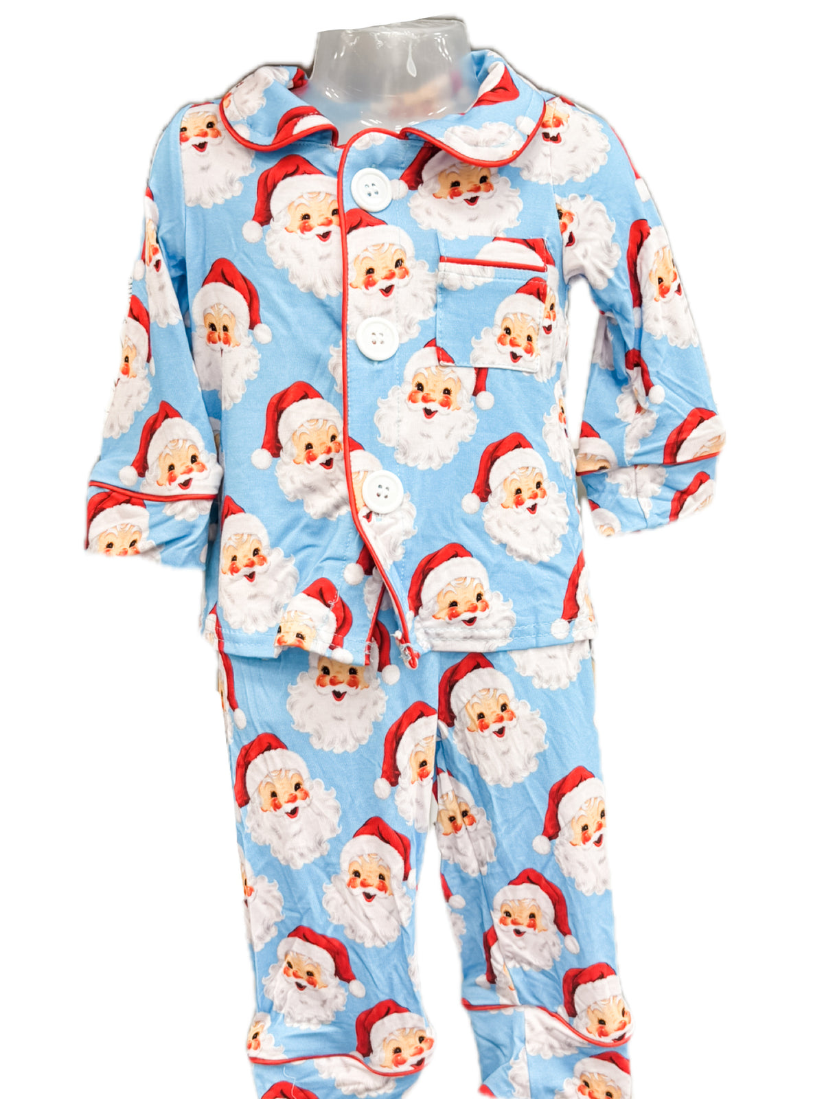 Blue Santa Bamboo Longe Set