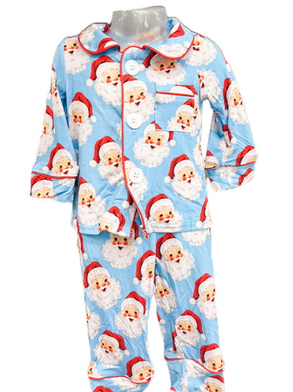 Blue Santa Bamboo Longe Set
