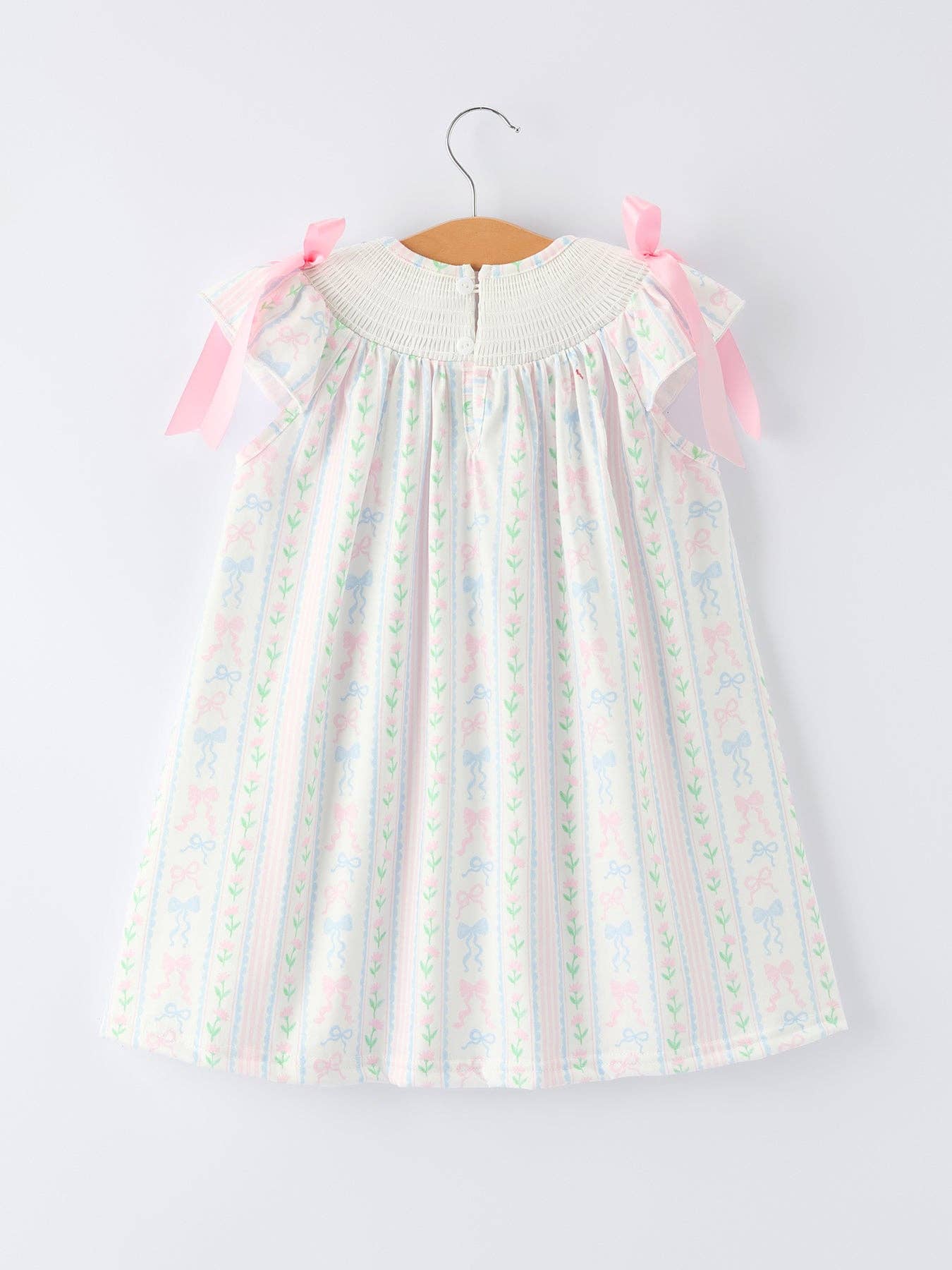 Pretty Bow Smocked Dress