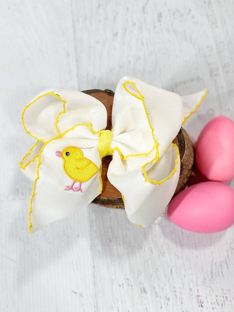 Chick-A-Dee Moonstitch Embroidered Hair Bow Headband