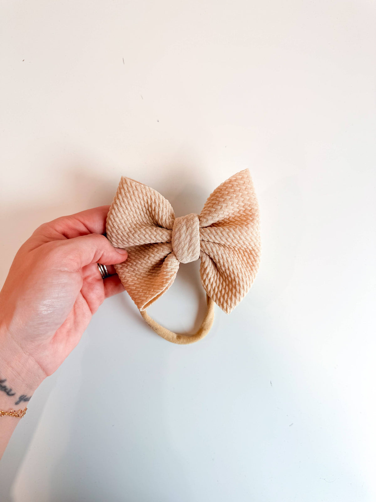 Tan Bullet Bow + NYLON 
