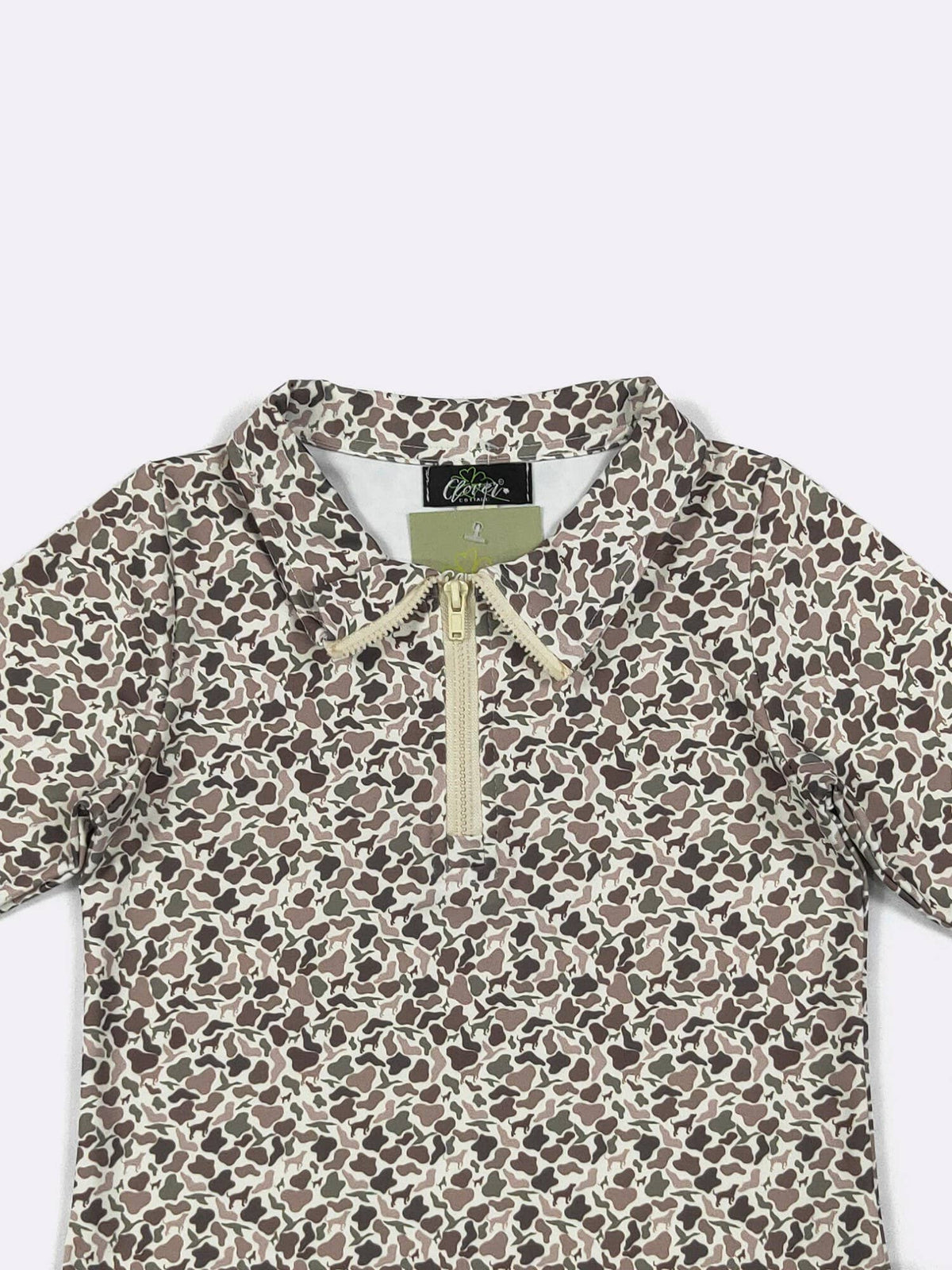 Dog Duck Hunt Camo Boy Quarter Zip