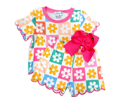 Summer Floral Scallop Set