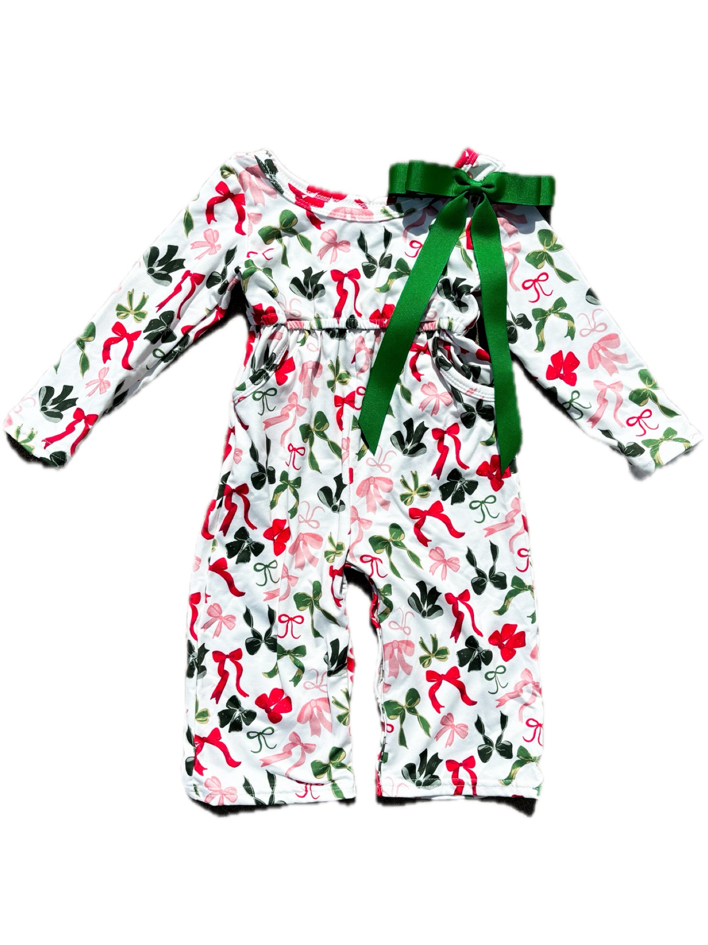 Christmas Bow Romper