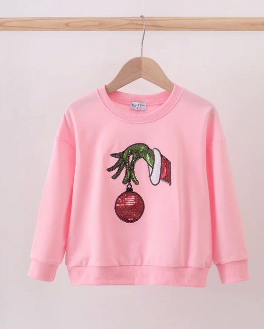 Sequin Green Animal Pullover