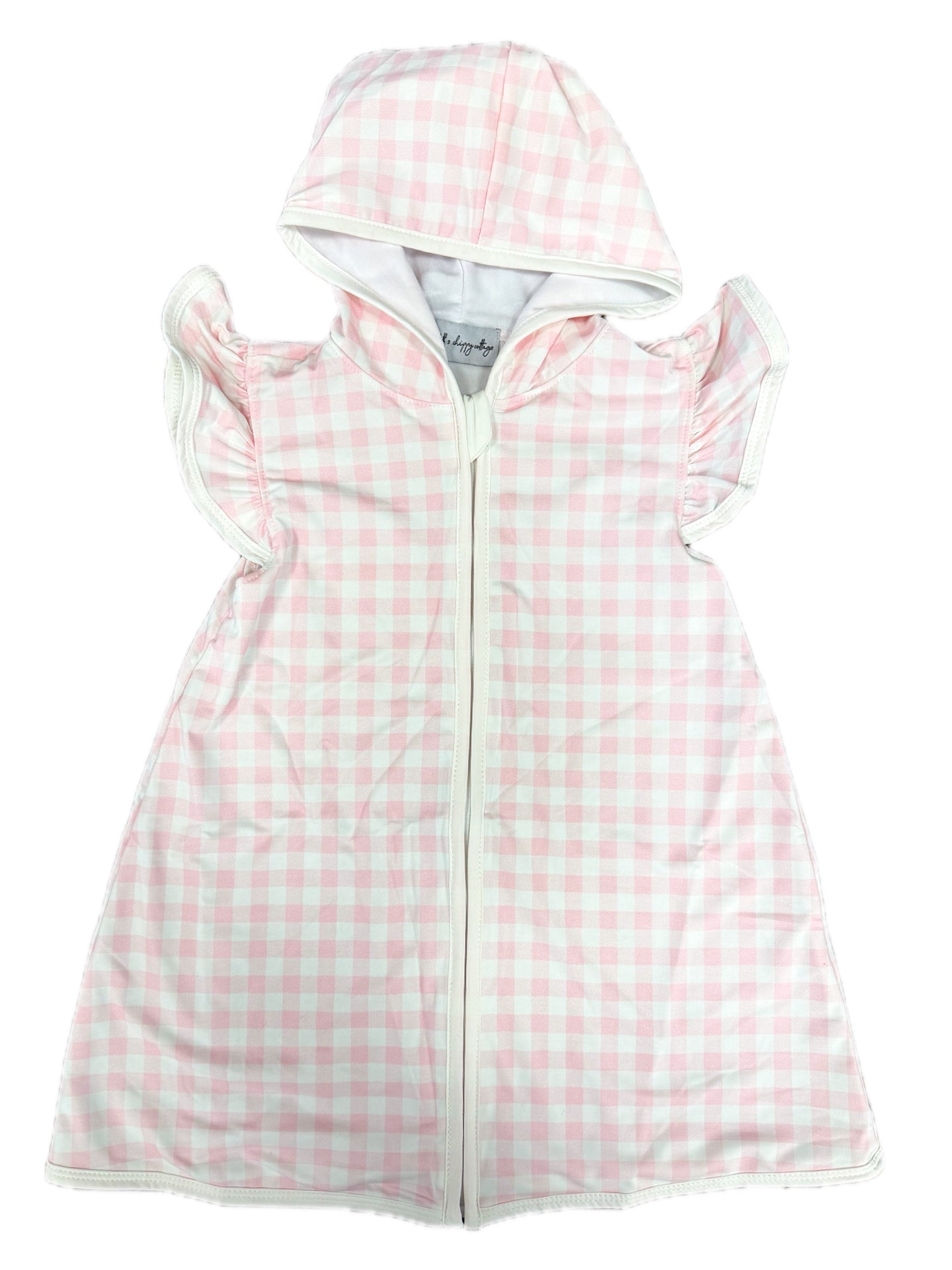 Pink Gingham Swim Cover