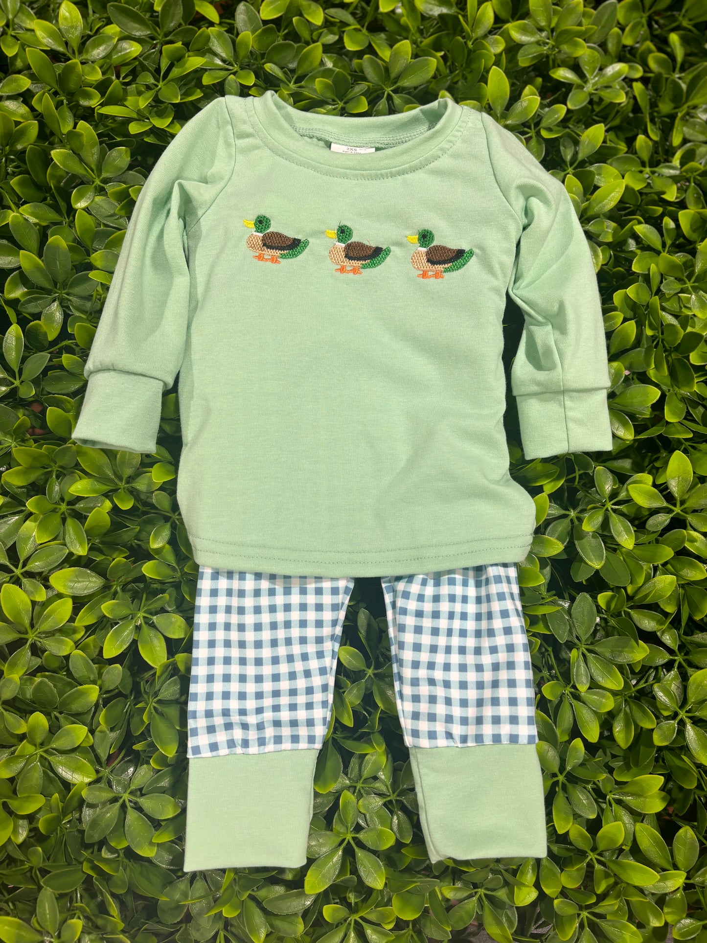 Embroidery Green Mallard Set