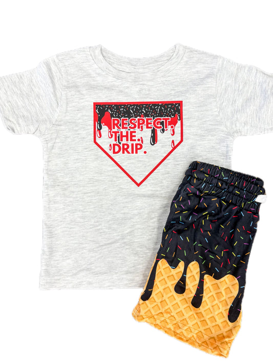 Respect the Drip Black and Red Tee