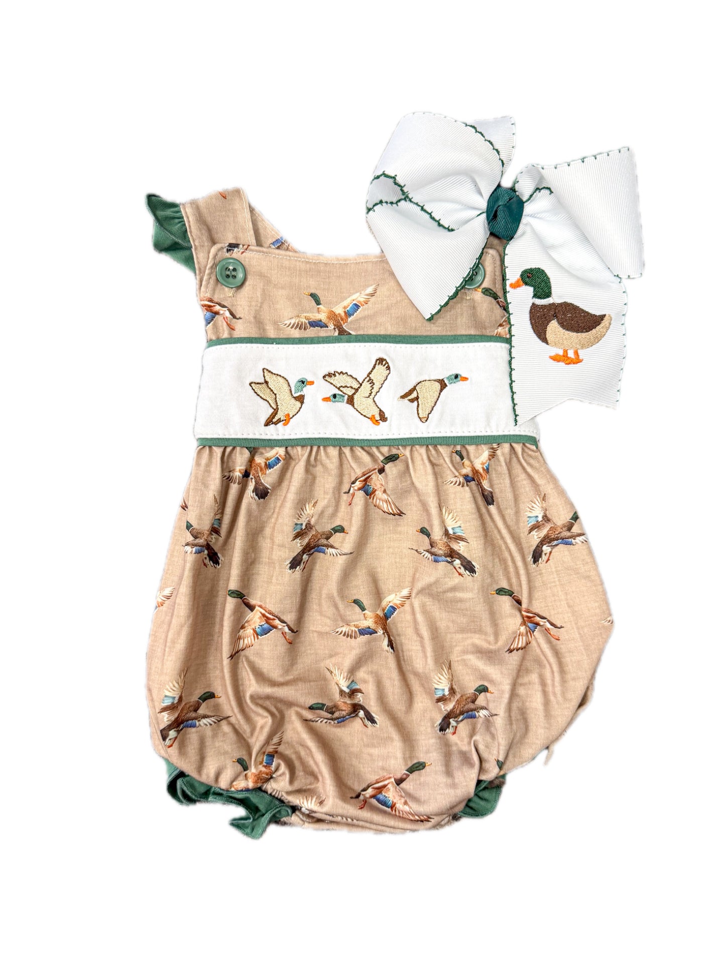 Brown Mallard Ruffle Bubble