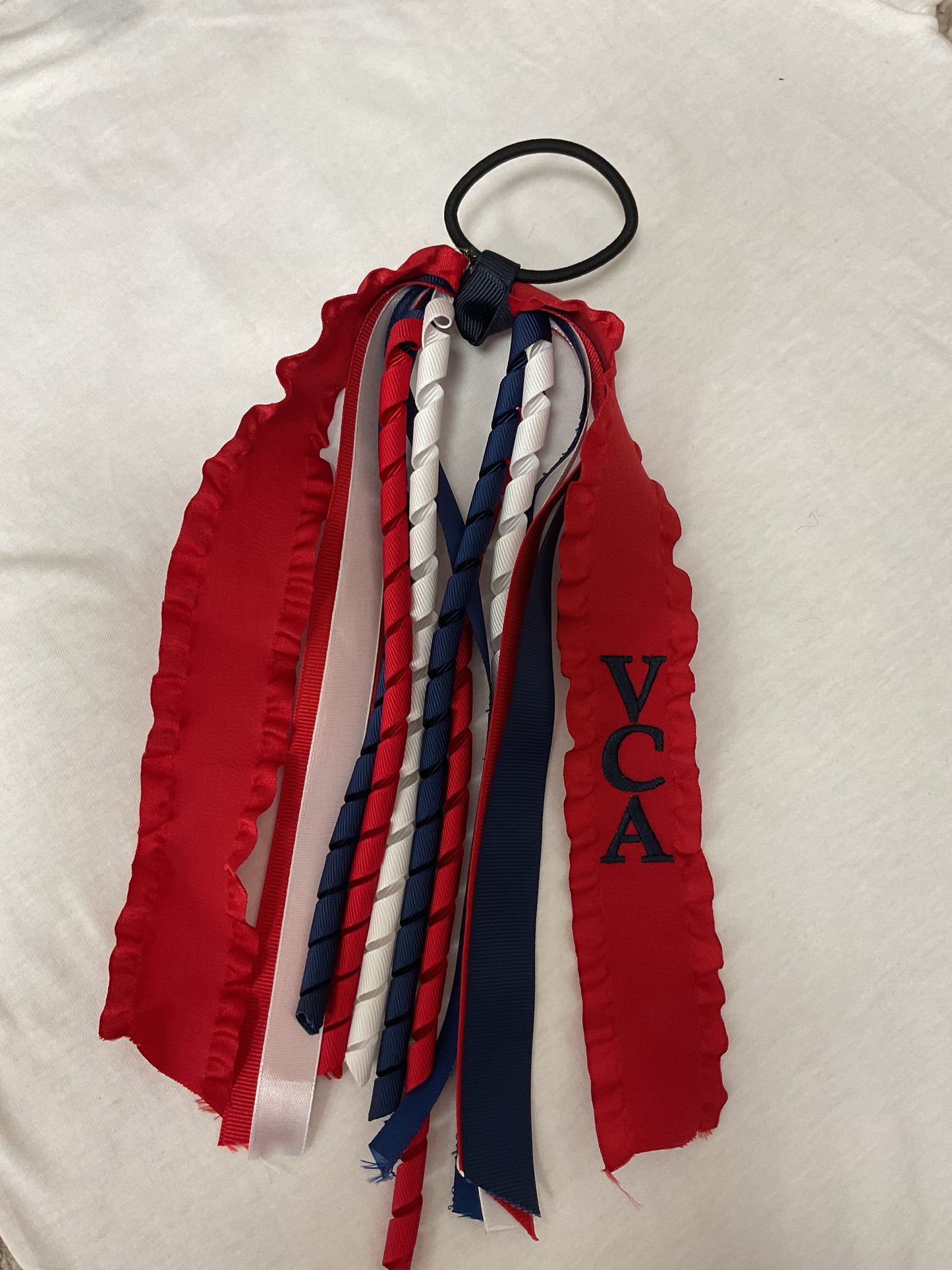 Navy and Red School Bows
