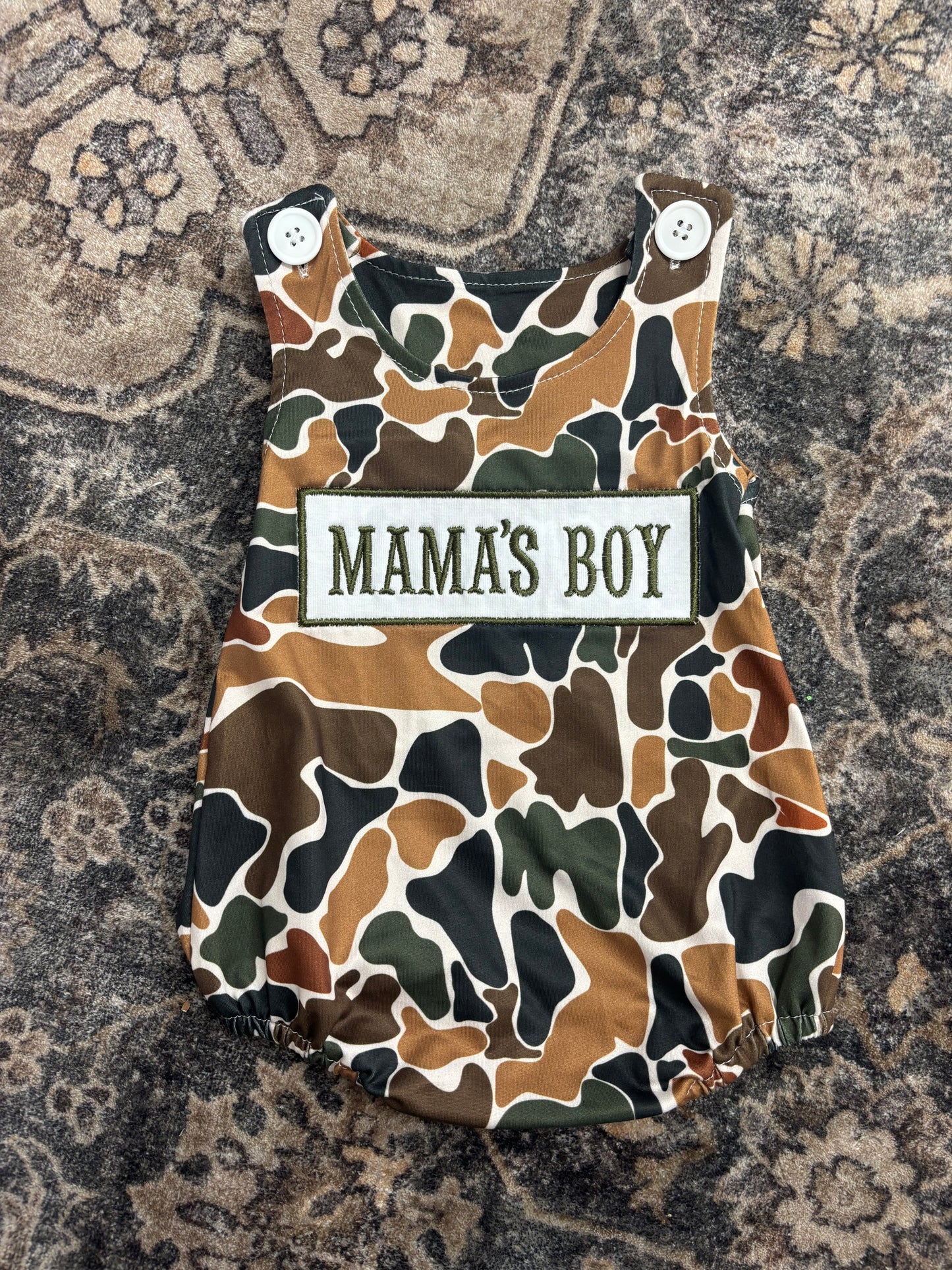 Sleeveless Mama Boy Camo Bubble