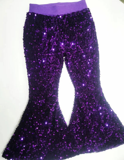 Purple Sequin Bellbottoms