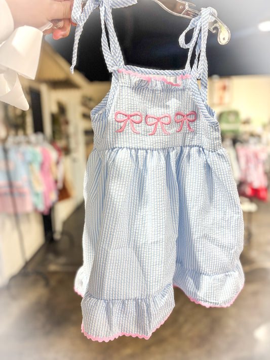 Seersuck Bow Tie Dress