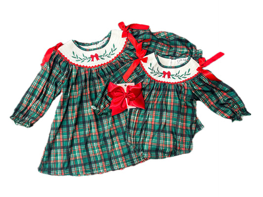 Christmas Plaid Smock