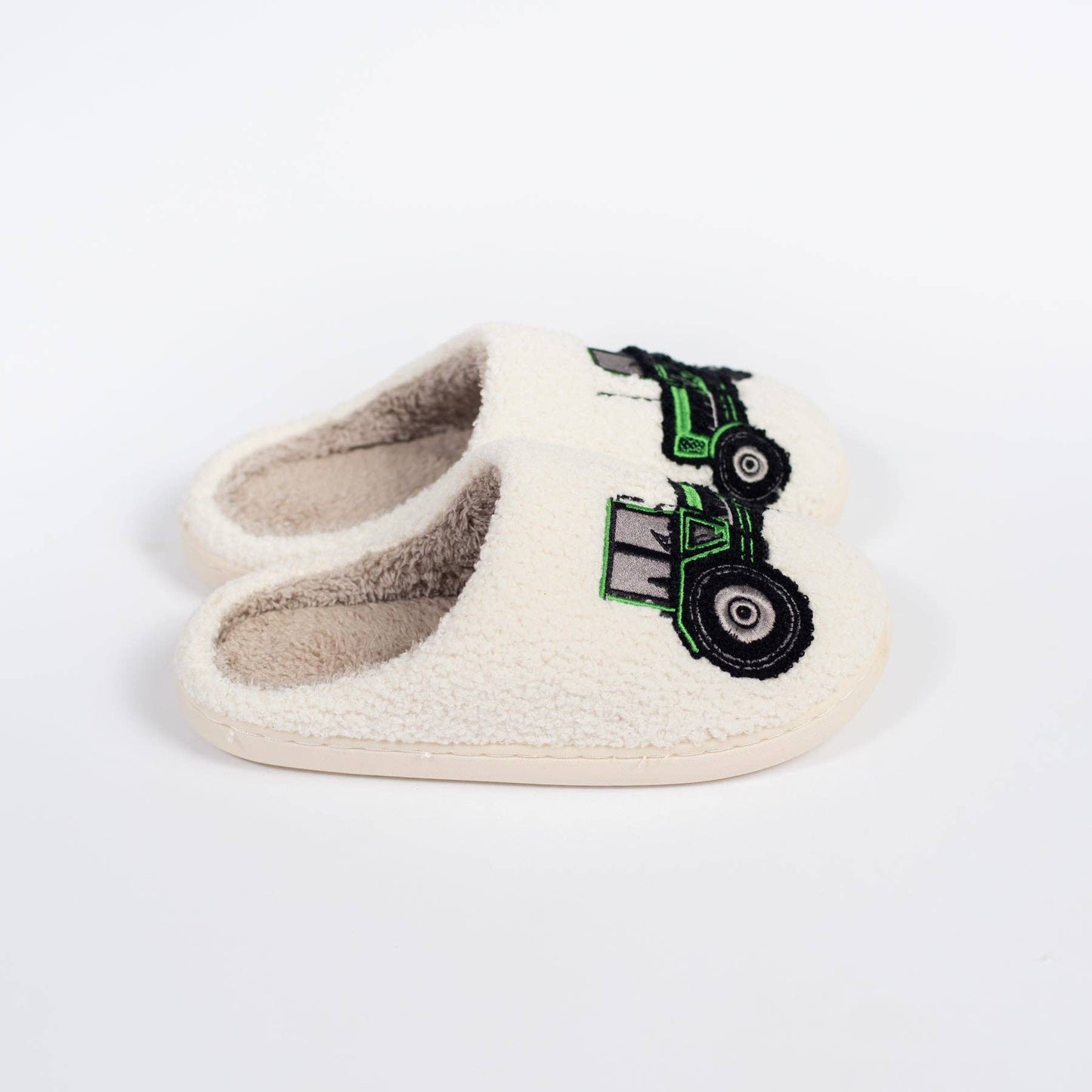 Green Tractor Slippers - Kids