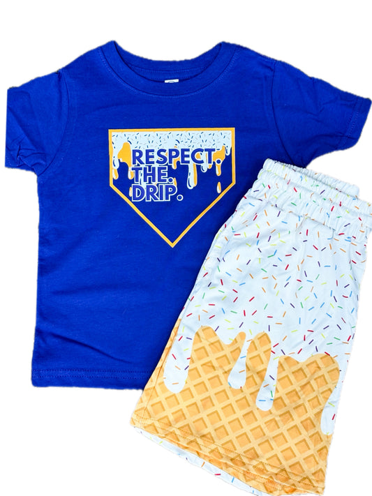 Respect the Drip Purple and Gold Tee