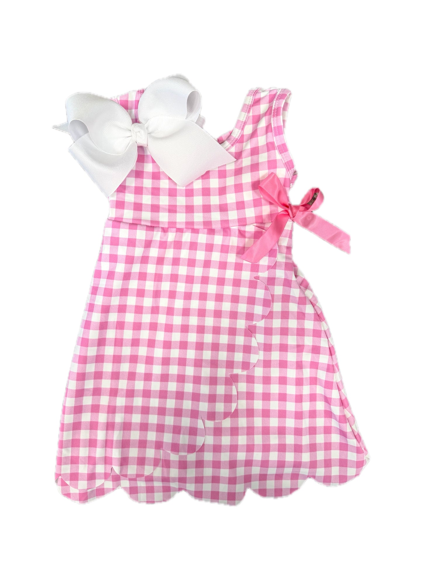Pink Gingham Active Dress